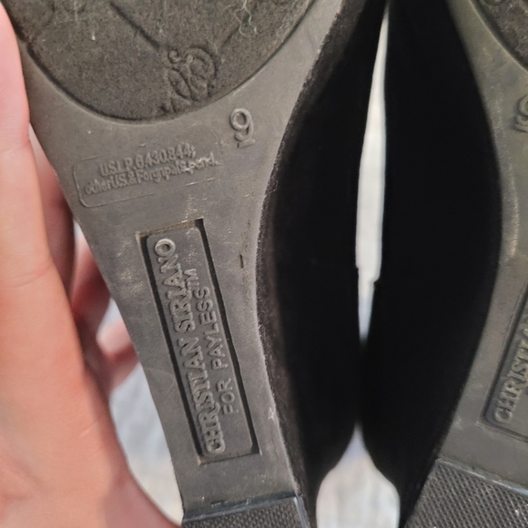 Christian Siriano For Payless | Piper Black Suede Zip-Up Wedge Booties - Picture 7 of 9